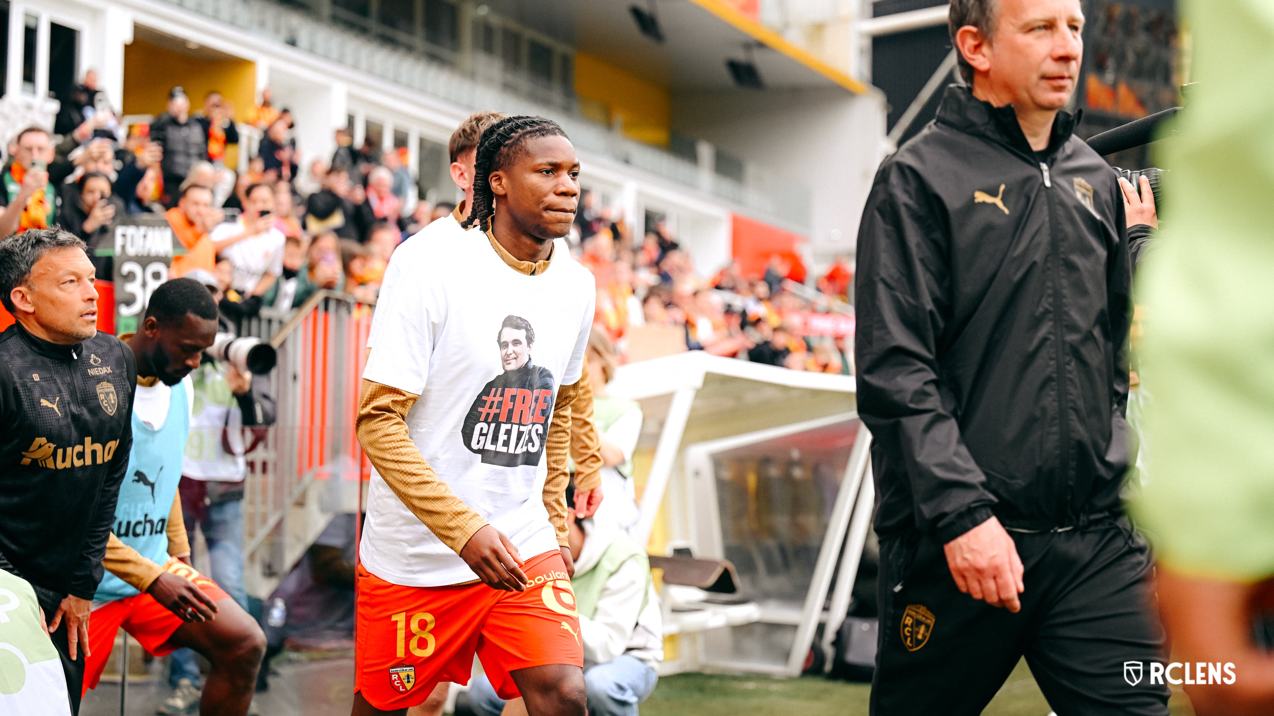 RC Lens – FC Rouen : échauffements des Lensois